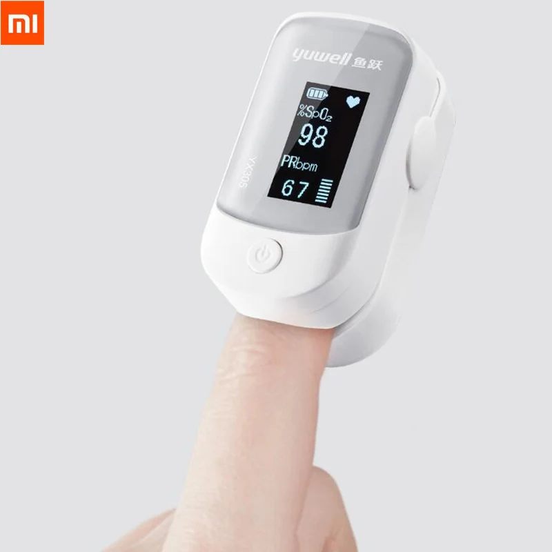 Оригинальный Xiaomi Yuwell YX305 цифровой кончик пальца Пульс Кислород OLED экран уход кровяное давление для здоровья высокая-измеритель скорости