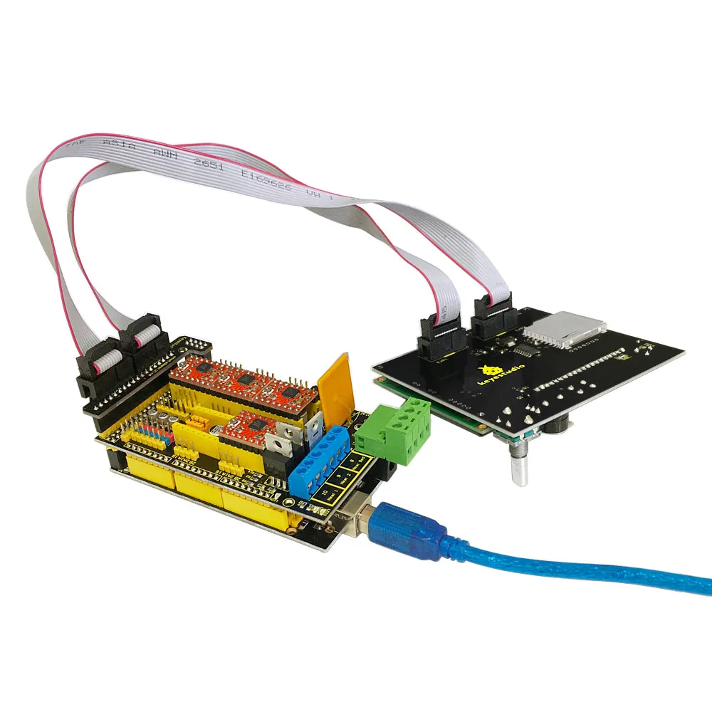 Комплект для самостоятельного принтера Keyestudio 3 D Arduino с рампами 1 4 + Mega 2560 5xA4988