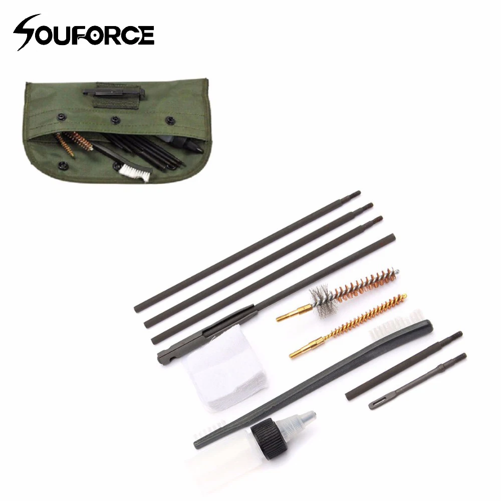10pcs Cleaning Kit Cleaning Rod Nylon Brush For .22 22LR .223 556 Rifle