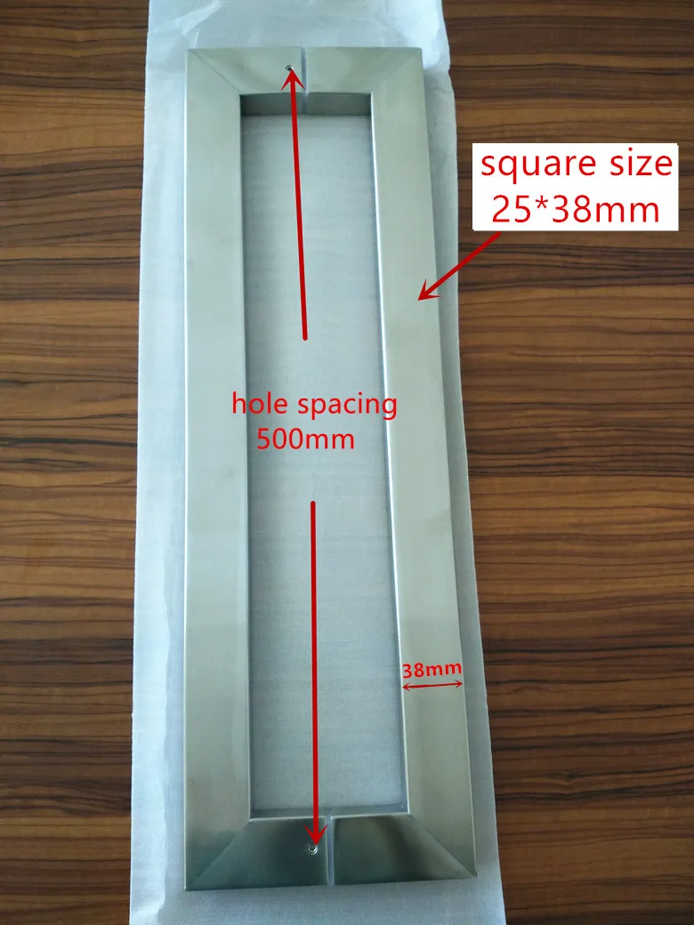 Квадратная Ручка 25*38*538 мм 21," SUS 304 нержавеющая сталь матовая дверная ручка