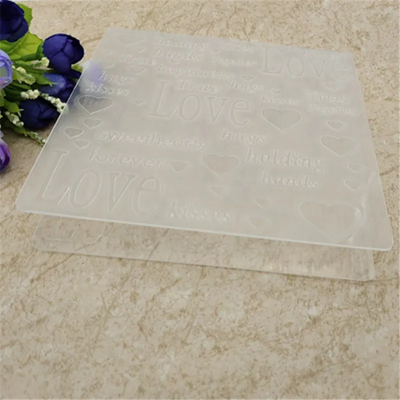 

LOVE plastic embossing folder for DIY scrapbook card envelop album frame decoration template