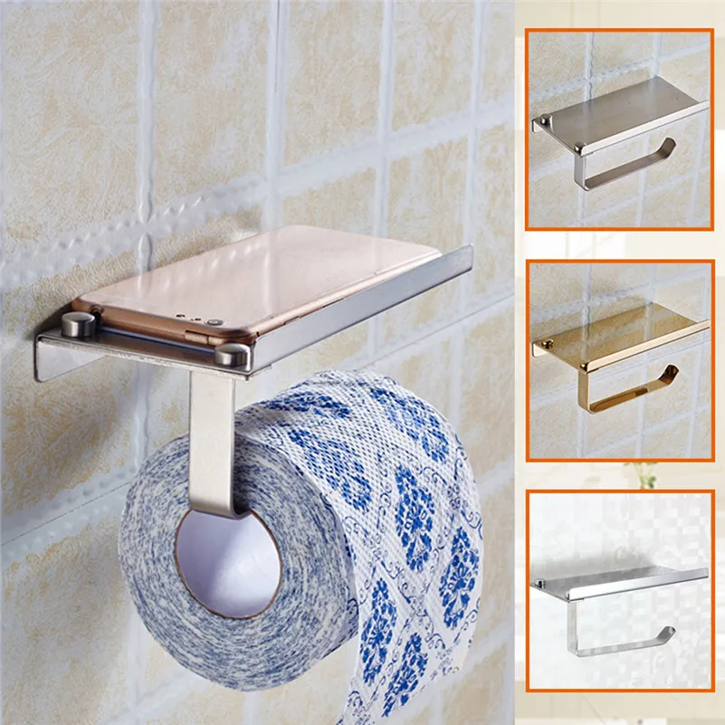 Wall Mount Stainless Steel Brushed Roll Toilet Paper ...
