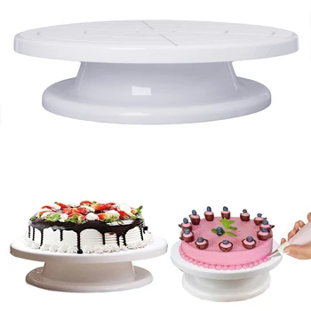 

11" Rotating Plate Revolving Decorating Cake Turntable Kitchen Display Stand