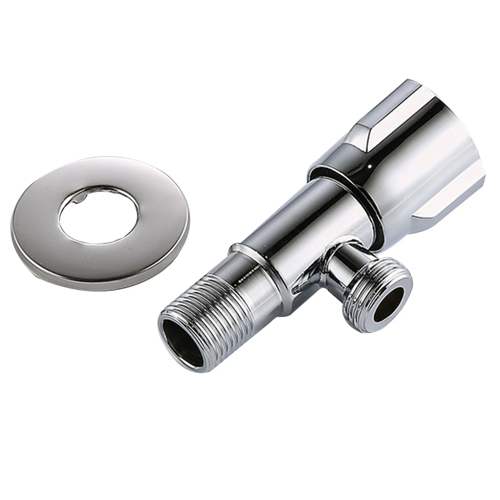 1 Pc Bathroom Angle Valve Lead free Stainless Steel Solid Shut Off