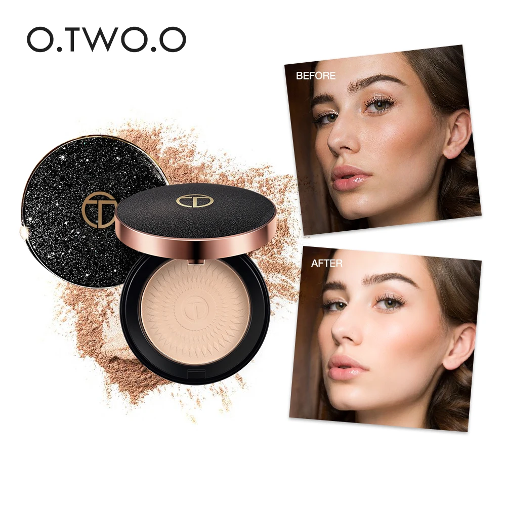 

O.TWO.O Face Makeup Compact Powder 3 color Face Powder Bronzer Brighten Concealer Palette Powder Make Up kit Powder