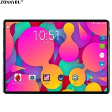 2019 Tablet PC 2.5D pantalla de acero 10,1 pulgadas Android 9,0 llamada 3G 4 GB/32 GB OcTA Core OTG GPS FM Bluetooth WiFi Dual SIM Tablet PC