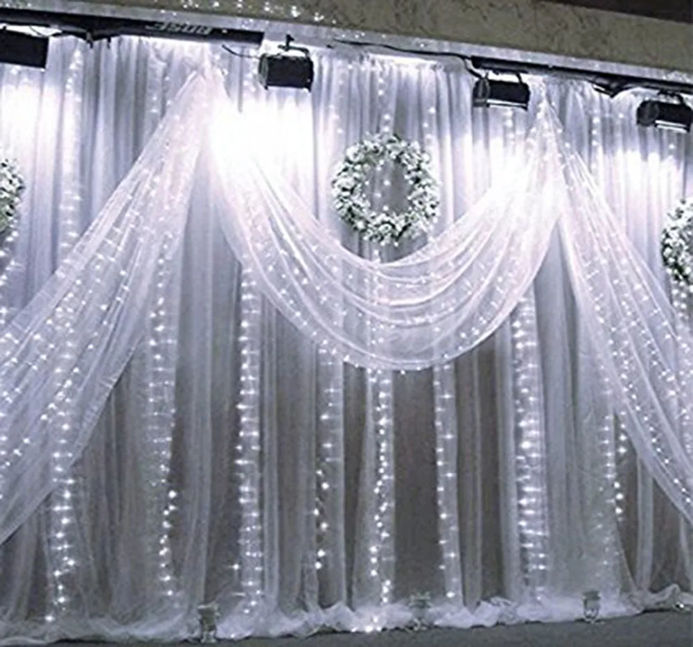 Curtain Lights 3m x 3m 300 LED Curtain Fairy String Light. Indoor