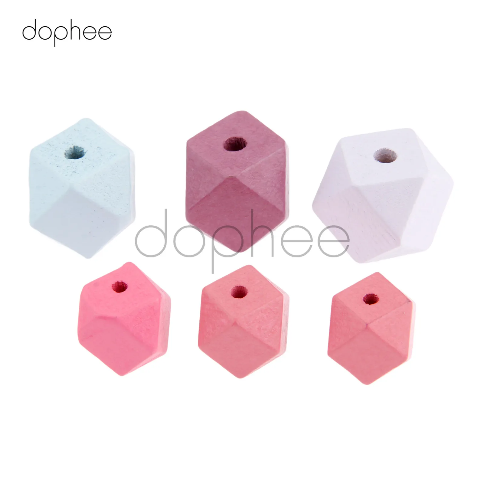 Dophee 50 шт 15 мм смешанные цвета Корона деревянные бусины незаконченная