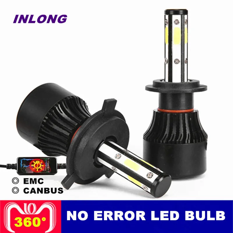 

With 5 Sides Chips H4 LED Headlight Bulbs No Error H11 H7 9005 9006 H9 18000LM 6000K Car Led Auto Headlamp Headlights Fog Light