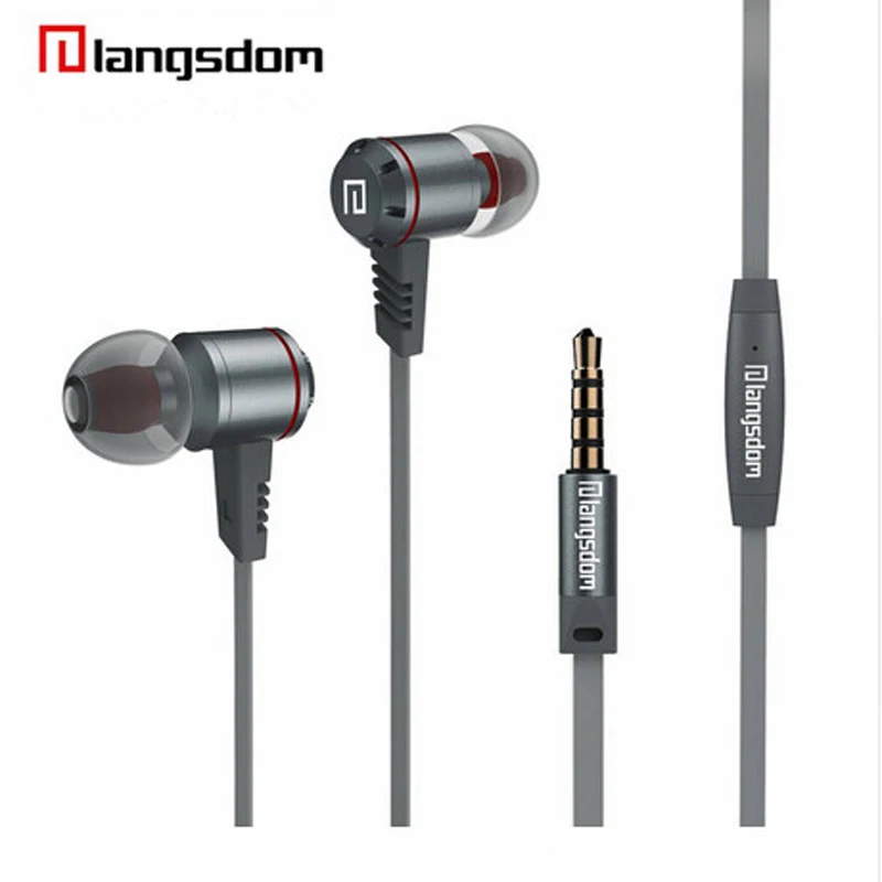 Goede Originele Langsdom M410 Metalen Oortelefoon Bedrade Koptelefoon Hifi Super Bass Auriculares Headset Met Microfoon Voor iPhone 6 s Xiaomi