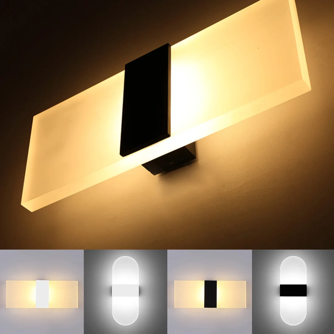 

85-265 V Night Light LED Wall Lamp Piano Keys Push Button Wall Light For Living Room Bathroom Bedroom Light Luminaire