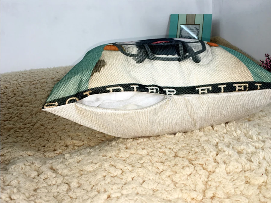 Декоративные подушки без внутренней мультяшной собаки Чехол на подушку с принтом 45 см x 45 см льняная хлопковая наволочка для домашнего декора