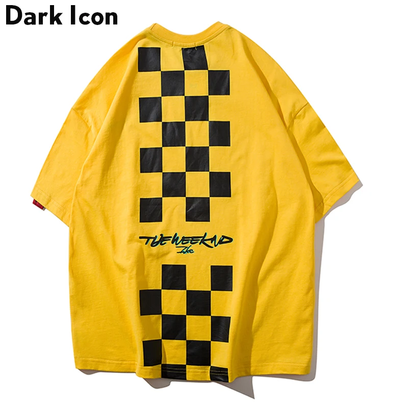 DARK ICON Back Squares Printing Crew Neck Hipster T-shirt Men 2018Summer New Fashion Streetwear Hip Hip Tshirt Men's Tee Shirts DARK ICON Back Squares Printing Crew Neck Hipster T-shirt Men 2018Summer New Fashion Streetwear Hip Hip Tshirt Men's Tee Shirts