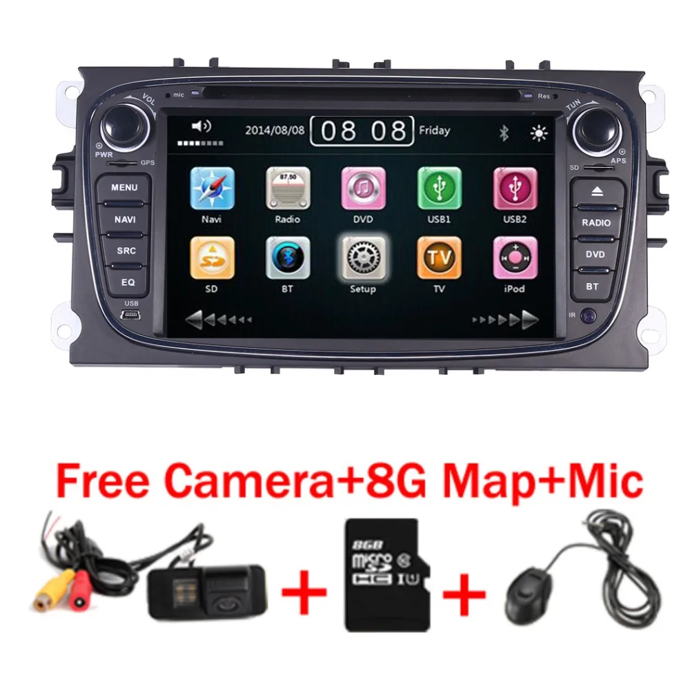 Автомагнитола с DVD GPS для Ford Mondeo Cmax Smax 3G Bluetooth радио SD USB телефонная книга