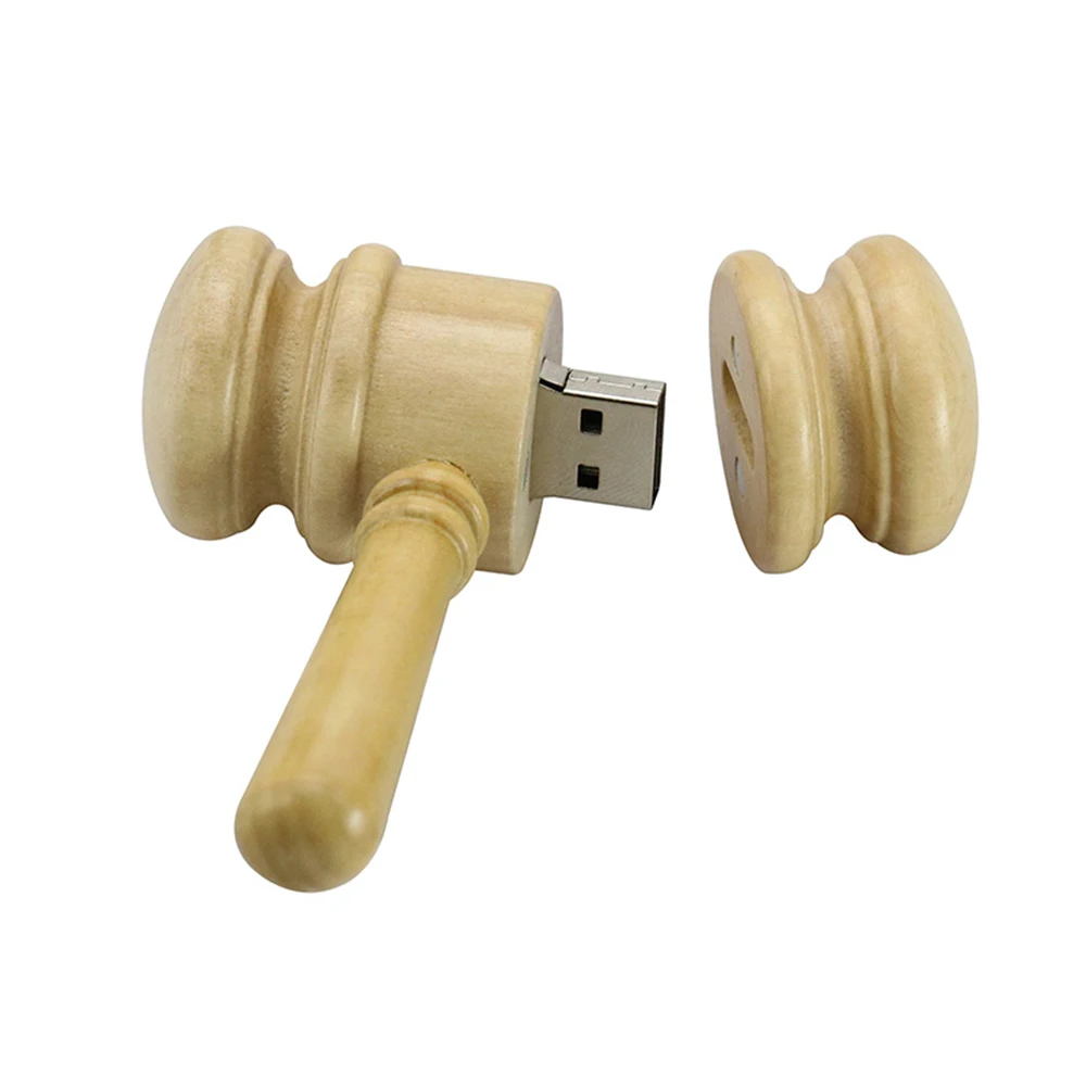  Wooden Pen Drive Gavel Law Hammer Model USB Flash Drive 4GB 8GB 16GB 32GB 64GB Memory Disk USB Stic