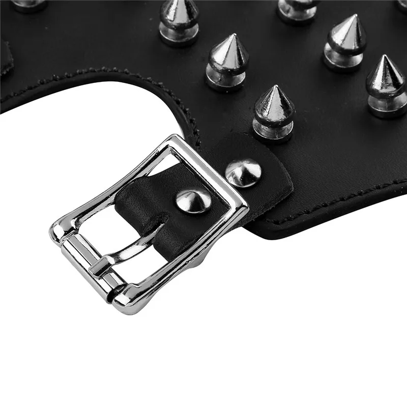 Cosplay Arm Armour Unisex Faux Leather Metal Spikes Gauntlet Wristband Armband