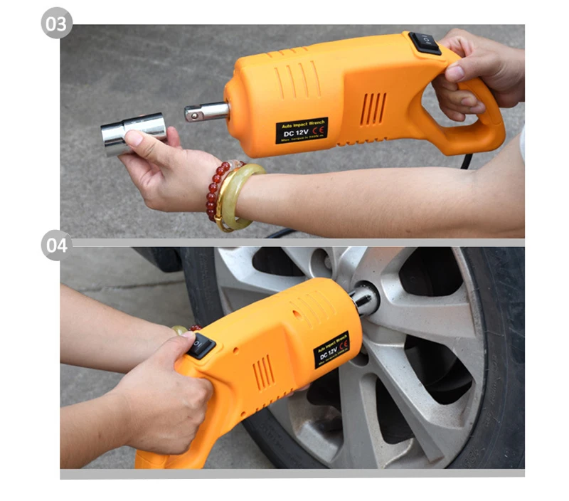 

12V Brushless Cordless Impact Electric Wrench Wheel Repair Tools with Case Household Car/SUV Wheel 1/2 Socket Wrench Power Tool