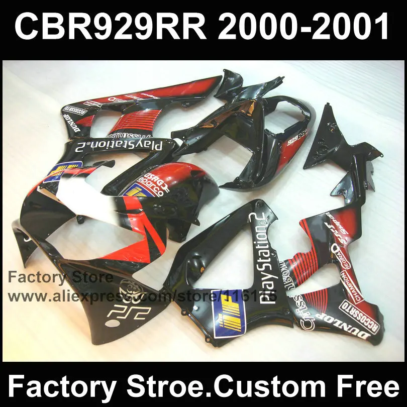 ABS plastic Motorcycle fairings kit for HONDA 2000 2001 CBR929RR CBR