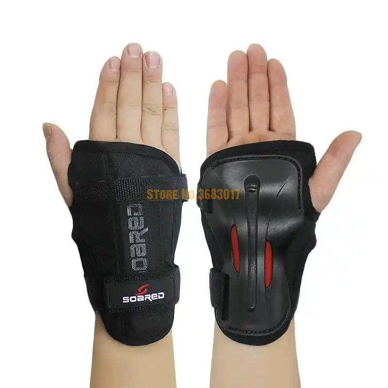 Longboarding Inline Skating Adjustable Wrist Palms Protective Gear for Skateboarding Roller Blading Snowboarding Wrist Guards with Palm Protection Pads for Adults and Kids