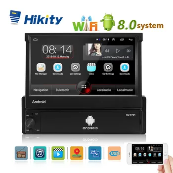 

Hikity Autoradio 1 din Android 8.0 Car Radio GPS Wifi BT DVR 1GB RAM 16GB ROM Multimedia Video Player Steering wheel Auto Stereo