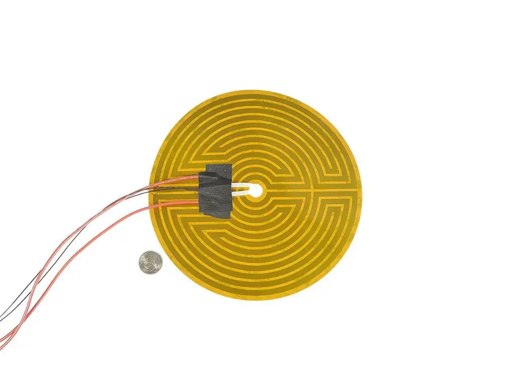

Funssor 160mm 12v 120W Round Polyimide Round Heater Film and Thermistor for Kossel Mini 3D Printer Printing