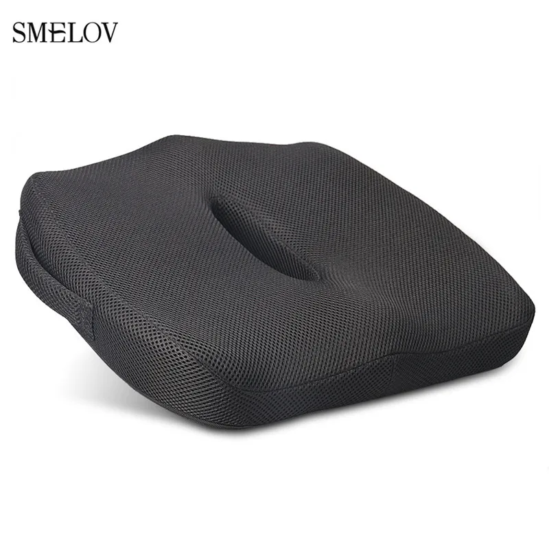 

Breathable mesh Office Chair seat cushion soft memory foam Non-Slip Hemorrhoids Coccyx seat cushion pad for home car seat black