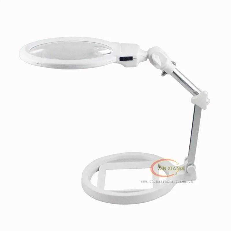 MG3B 1A 2X 6X Led Bench Desk Standing Magnifier Wide Field Desktop