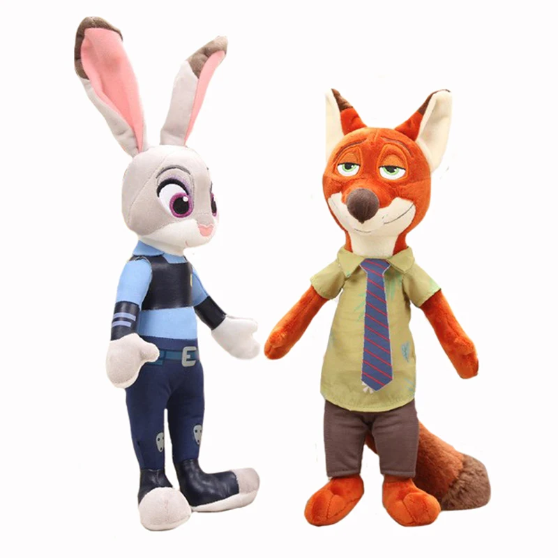 Фильм Zootopia плюшевые игрушки кролик Джуди Хоппс Ник Уайльд хлопок Мягкая кукла