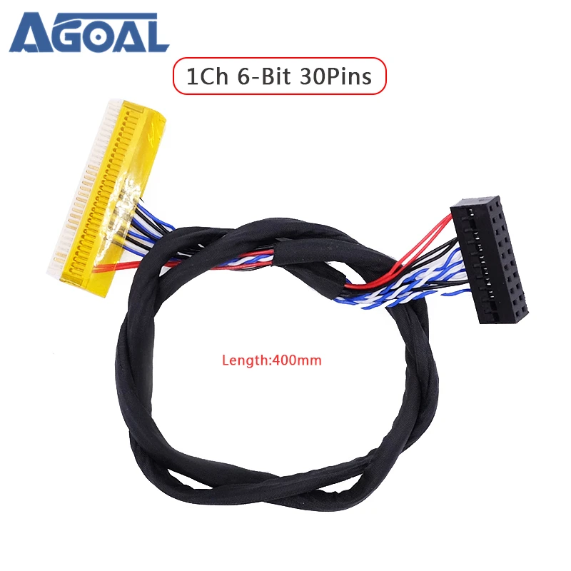 

FI-X 30Pin Single 6-bit 1ch 6bit 30pins lvds cable 400mm For Universal LCD LED panel controller board FI-XB30SL-HF10