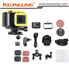 Sport Action Camera Waterproof Koonlung Cam with 140D Wide Angle Lens 1.5” Mini HD Digital Recorder Also Car DVR Version