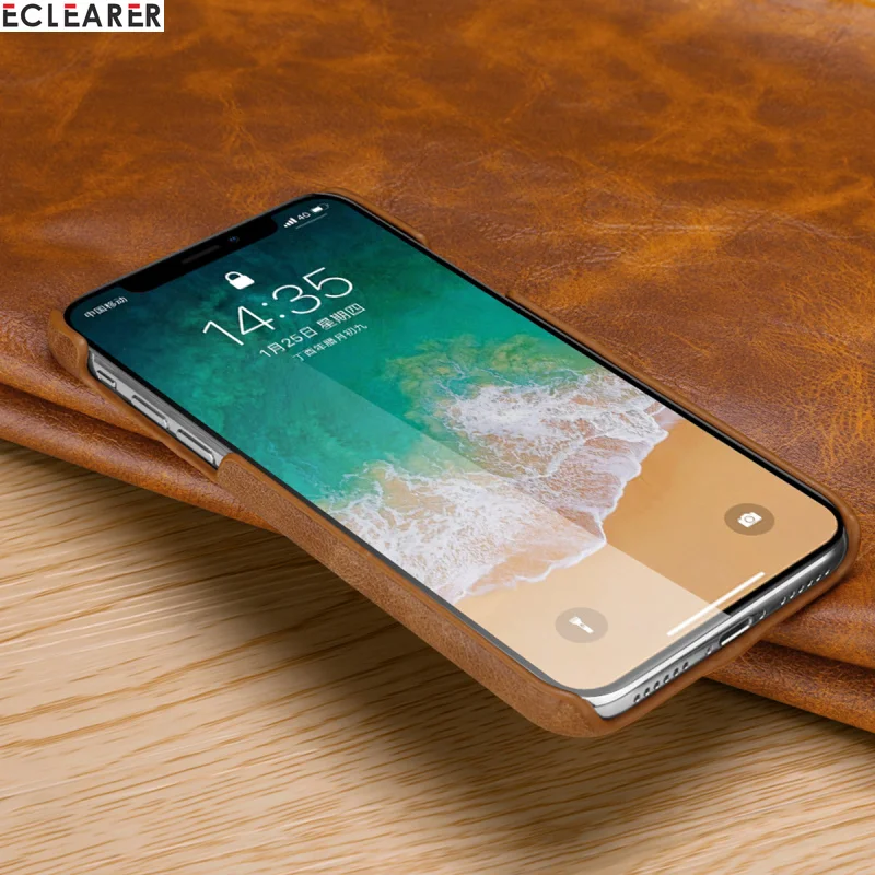 Чехол для iPhone X чехол из натуральной кожи 7 8 Plus роскошный кожаный 6 6s Plus|Бамперы| |