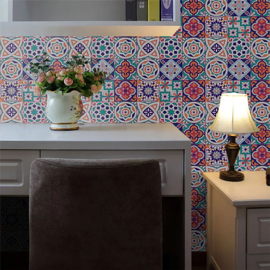 25Pcs Self Adhesive Tile Art Wall Decal Sticker DIY Kitchen Bathroom Decor Vinyl 20*500 cm