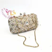 Clutch Evening Bags Women Sun Flower Design Crystal Beads Event/Party / Wedding Evening Bag Five Colors Available YLS-F49