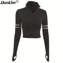 Женский укороченный топ для йоги, фитнеса, спортзала, рубашки, спортивная одежда, Облегающая рубашка для бега с длинным рукавом, Женская облегающая растягивающаяся Спортивная майка для тренировок