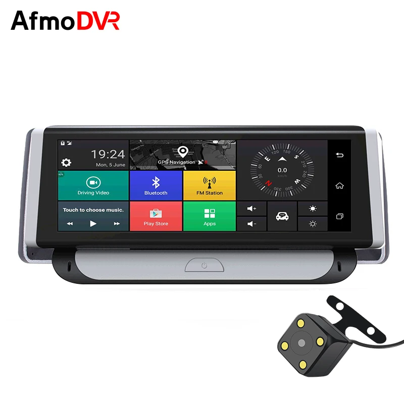 AfmoDVR регистраторы 8 дюймов сенсорный экран Android 4 г/wi fi с gps навигации двойной