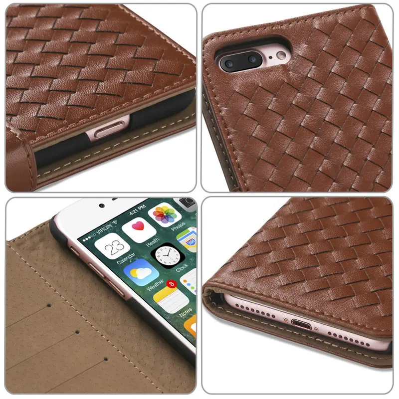 BELIAL Cases for iPhone X Case With Card Slot Luxury Leather Microfiber Flip Cover for iPhone 7 8 Plus Case Wallet Magnetic (9)
