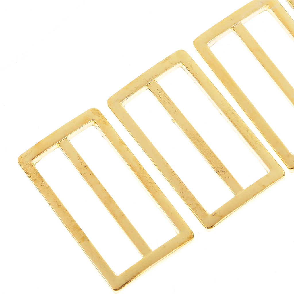 4Pcs Metal Tri Glide Slide Buckles Backpack Straps Adjuster Buckles 38mm Webbing Slider