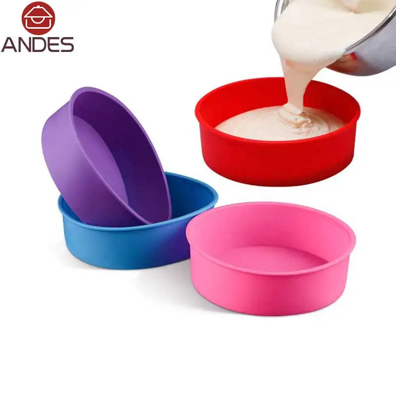 

Kitchen Round Shape 3D Silicone Baking Cake silicone Molds DIY Baking Cake Pans Bakeware Tray Baking Dish