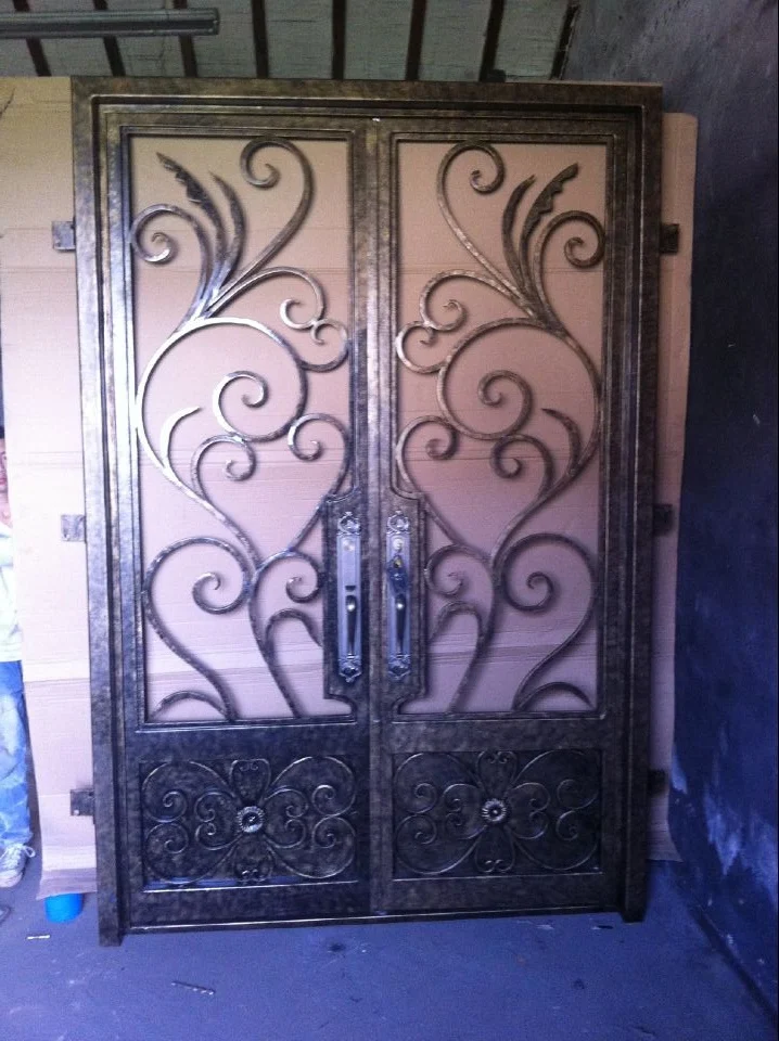 Кованые наружные двери кованого железа двери цены железные ворота, двери
