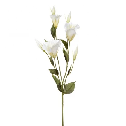 Индиго-белый лисиантус BellFlower(3 цветка+ 4 бутона/стебель) Искусственные Свадебные цветы вечерние украшения - Цвет: 1 stem  white