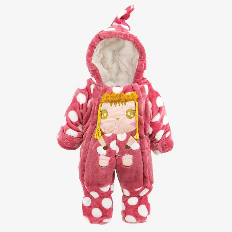 2017 Winter Thick Warm New Baby Boy Girl Rompers Unisex Newborn Infant Long Sleeve Hooded Climbing Clothes 0-1 Years Old Outwear13