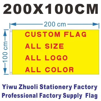 

Custom Flag Customize Advertisement Custom Banner Flag 200X100cm 100D Polyester High Quality Any Logo Free Shipping