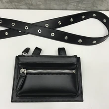 GETSRING Для женщин талии сумка поясная сумка черный кожаный кошелек мода Лето дорожные сумки ремень кошелек