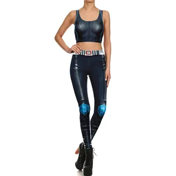 

Avengers: Infinity War Black Widow Cosplay Leggings with vest Yoga Suit superhero costume
