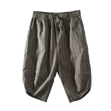 Feitong новые летние мужские повседневные штаны для бега, для фитнеса, льняные свободные летняя одежда, пляжные шорты