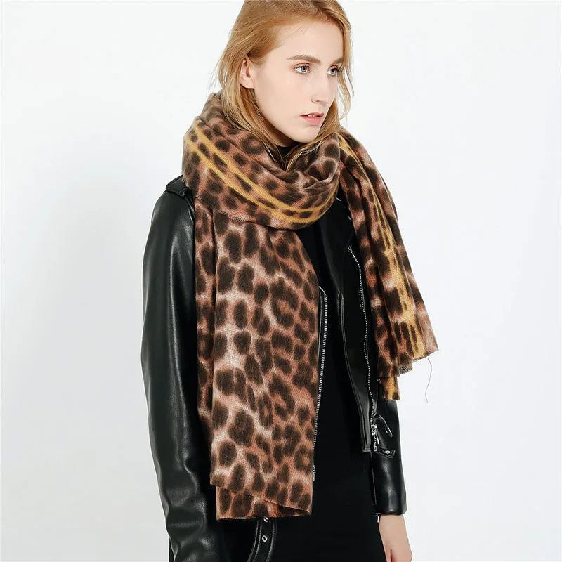 Autumn And Winter Ladies Leopard Scarf  (6)