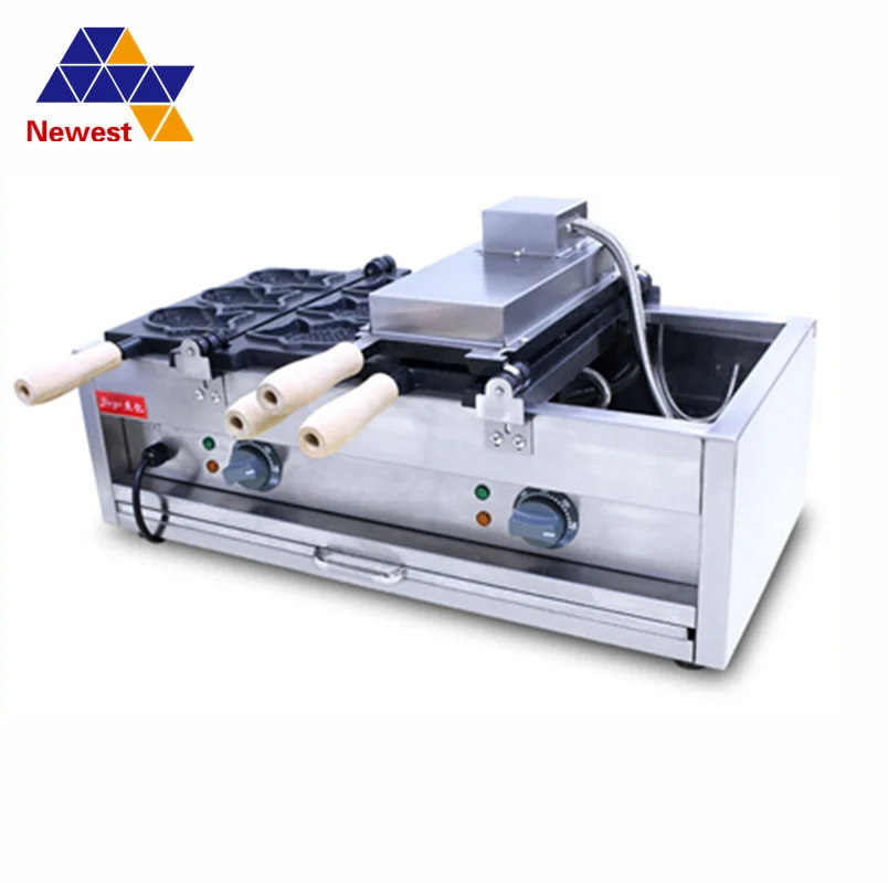 

Commercial 110v Electric Hot sale 6 pcs Fish waffle making machine Taiyaki maker,maker machine for taiyaki waffle machine
