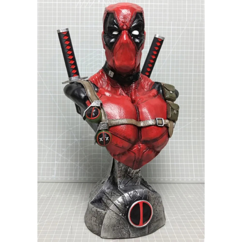 

33cm X-men Deadpool Bust GK Resin Model Action Figure Collection Model Colletion Toys