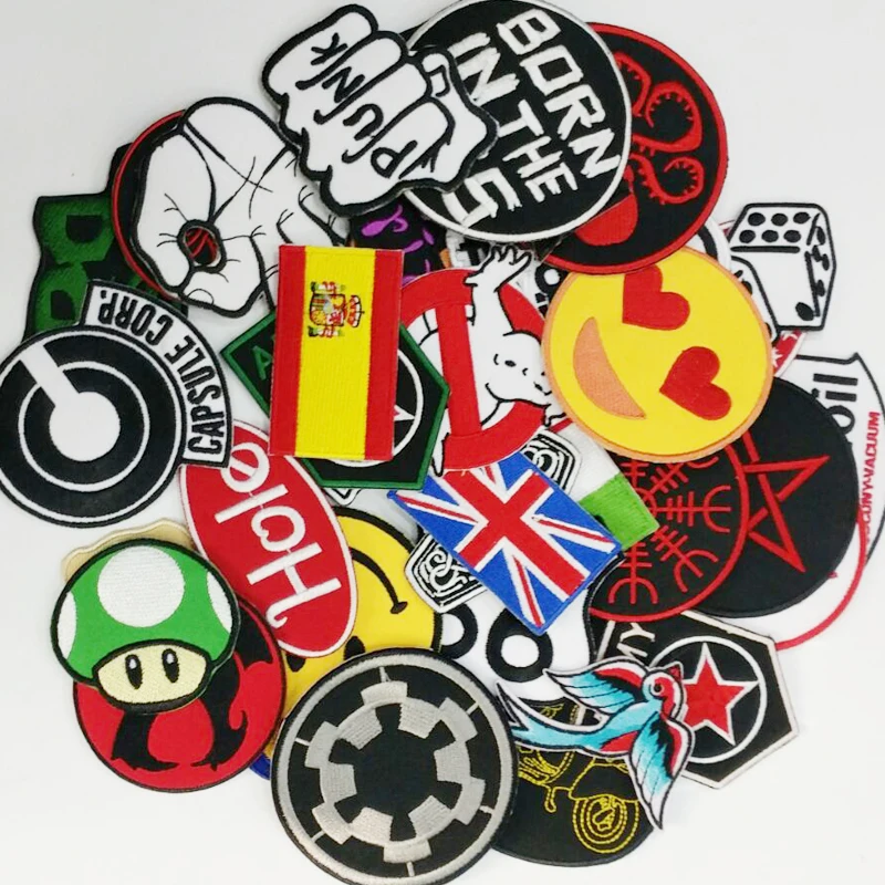  24pcs Soldier Badges Random Styles Embroidered Fabric Iron-on  or Sew-on Cartoon Sticker Patches : Arts, Crafts & Sewing