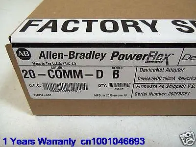 

DHL/EUB 1PC Allen Bradley AB 20-COMM-D PowerFlex DeviceNet Kit Adapter New in box 15-18